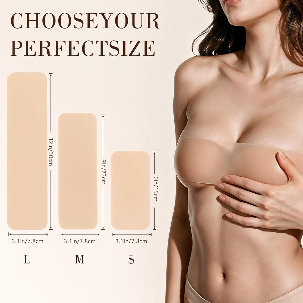 6 Peças de Fita Adesiva de Sil - Strapless Bra Adhesive avaliação e preço