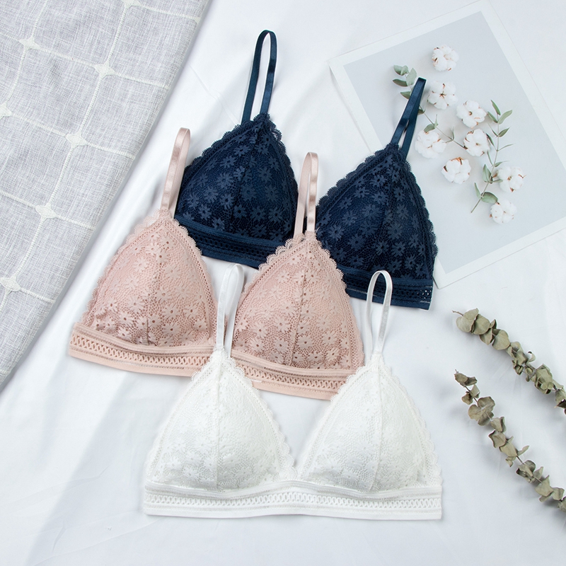 Sexy floral sutiã de renda sup - Lace Bralette Set avaliação e preço